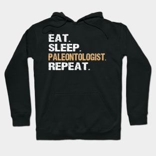 Paleontologist Paleontology Repeat Fathers Day Gift Funny Retro Vintage Hoodie